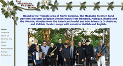 Desktop Screenshot of magnoliaklezmerband.com